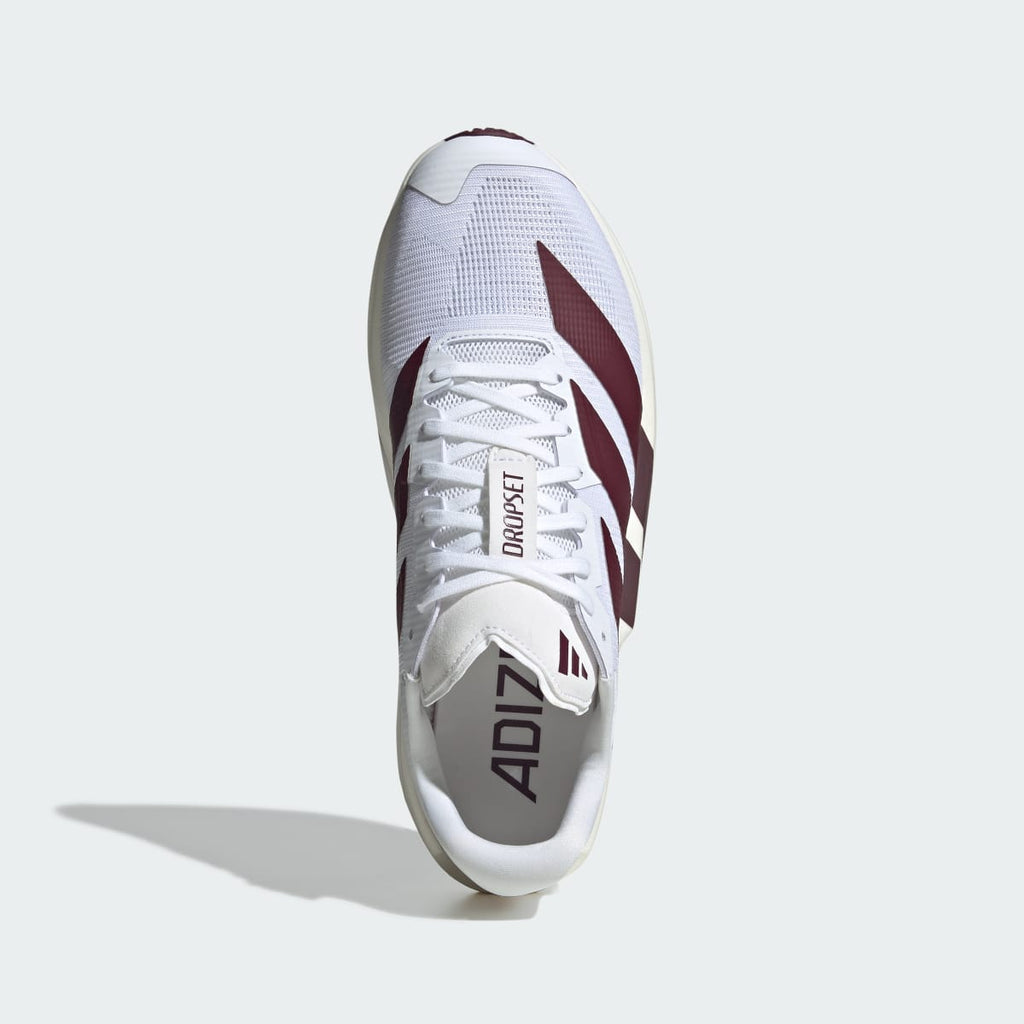 Adidas Men's ADIZERO Dropset Pro Training Shoes - Cloud White / Maroon / Cloud White - Image 2