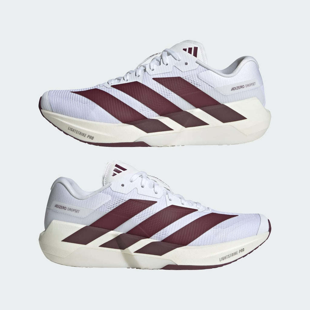 Adidas Men's ADIZERO Dropset Pro Training Shoes - Cloud White / Maroon / Cloud White - Image 7