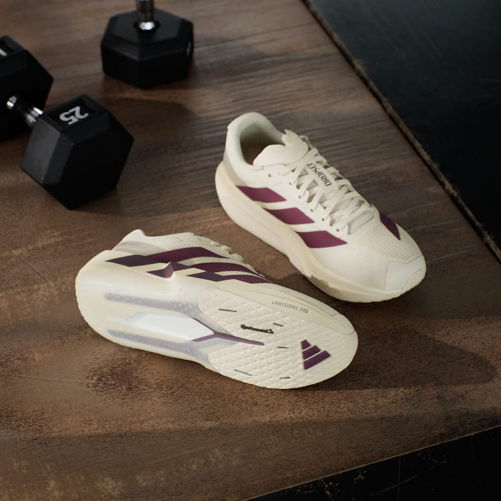 Adidas Women's ADIZERO Dropset Pro Training Shoes - Warm Vanilla / Maroon / Warm Vanilla - Image 4