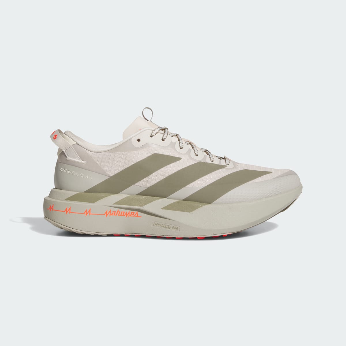 Adidas Men's ADIZERO EVO SL ATR PATRICK MAHOMES PE Shoes - Alumina / Clay / Solar Red - Image 1