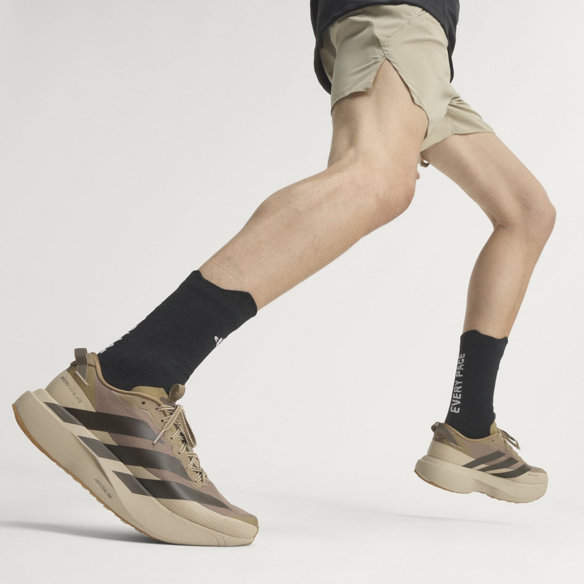 Adidas Men's ADIZERO EVO SL ATR Shoes - Khaki Six / Shadow Olive / Khaki Three - Image 2