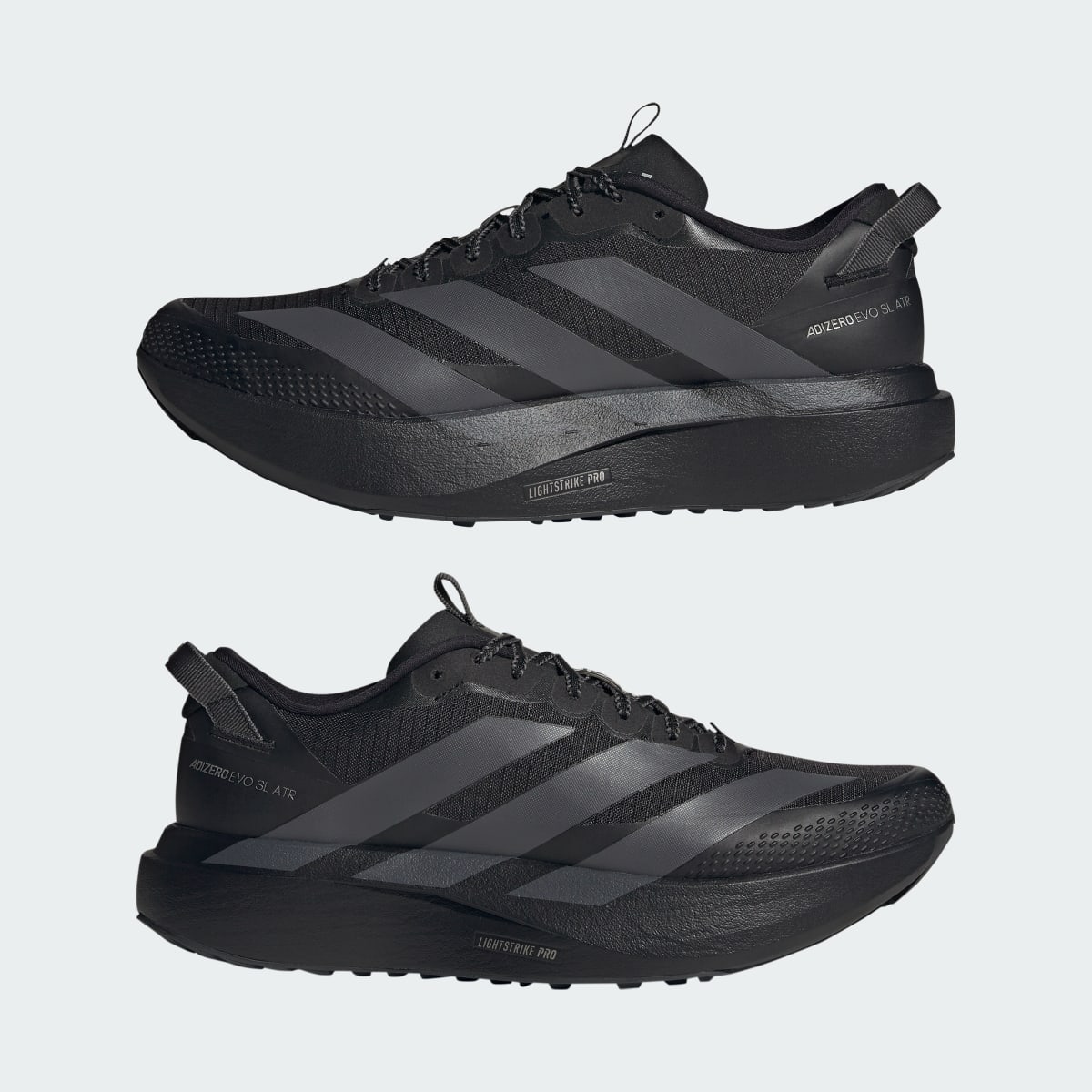Adidas Men's ADIZERO EVO SL ATR Shoes - Core Black / Grey Five / Silver Metallic - Image 7
