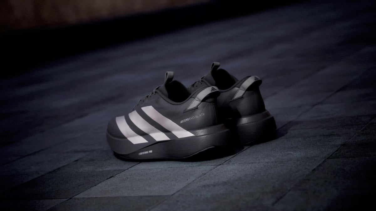 Adidas Men's ADIZERO EVO SL ATR Shoes - Core Black / Silver Metallic / Grey Five - Image 2