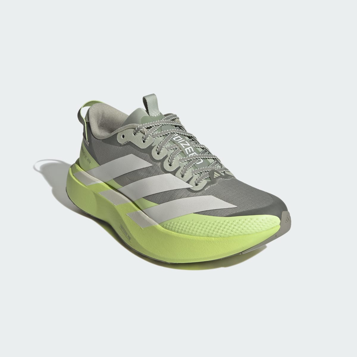 Adidas Women's ADIZERO EVO SL ATR Shoes - Halo Green / Zero Metalic / Frozen Lemon - Image 5