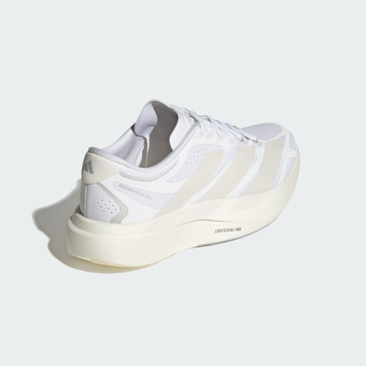 Adidas Men's ADIZERO EVO SL EXO Shoes - Cloud White / Zero Metalic / Core White - Image 5