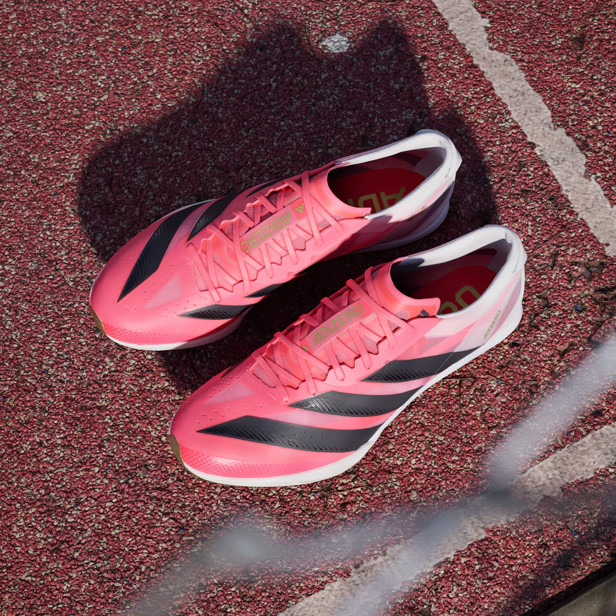 Adidas Women's ADIZERO FINESSE Shoes - Solar Turbo / Core Black / Gold Metallic - Image 5