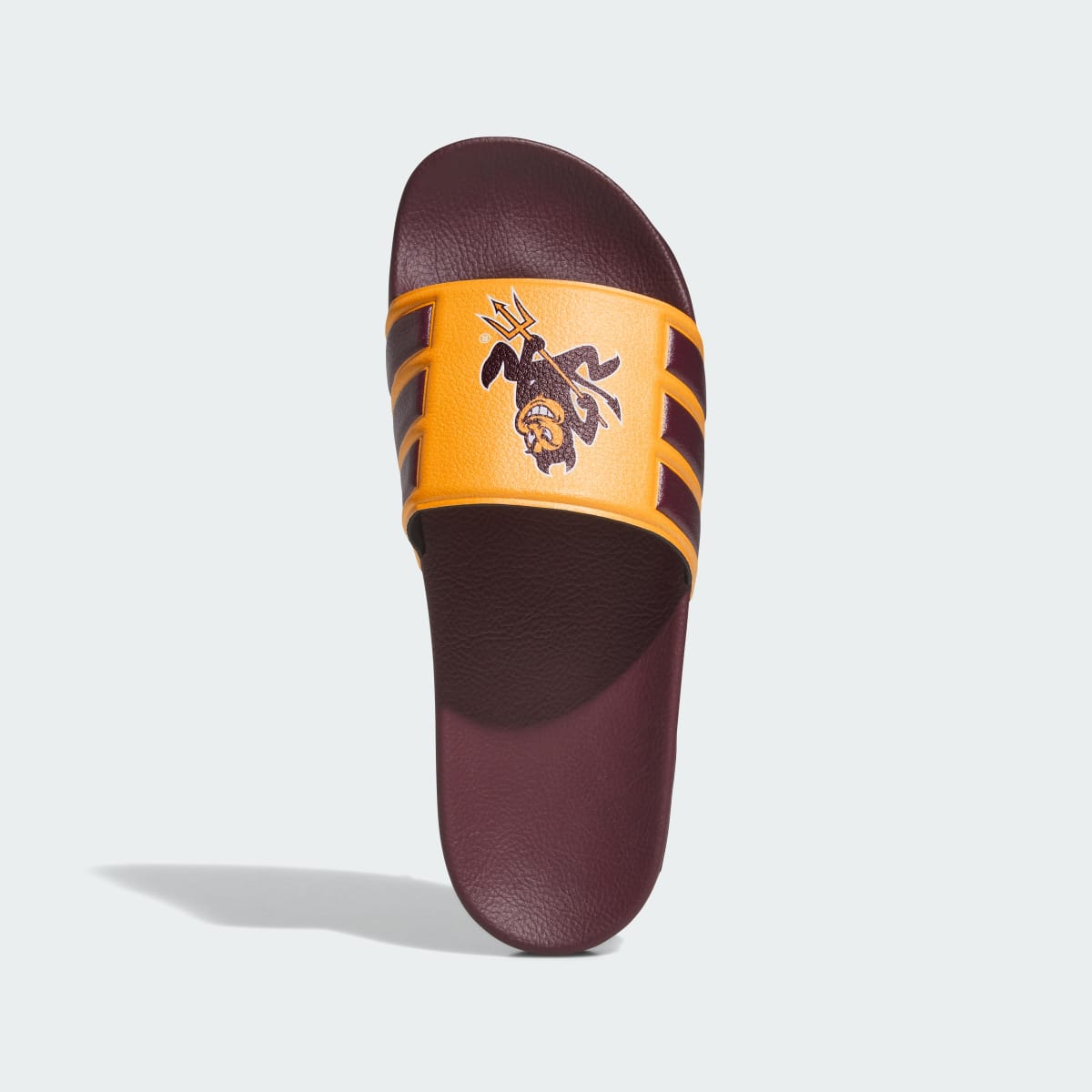 Adidas Women's ARIZONA STATE SUN DEVILS PERFORMANCE SLIDE - Team Colleg Gold / Team Maroon / Cloud White - Image 2