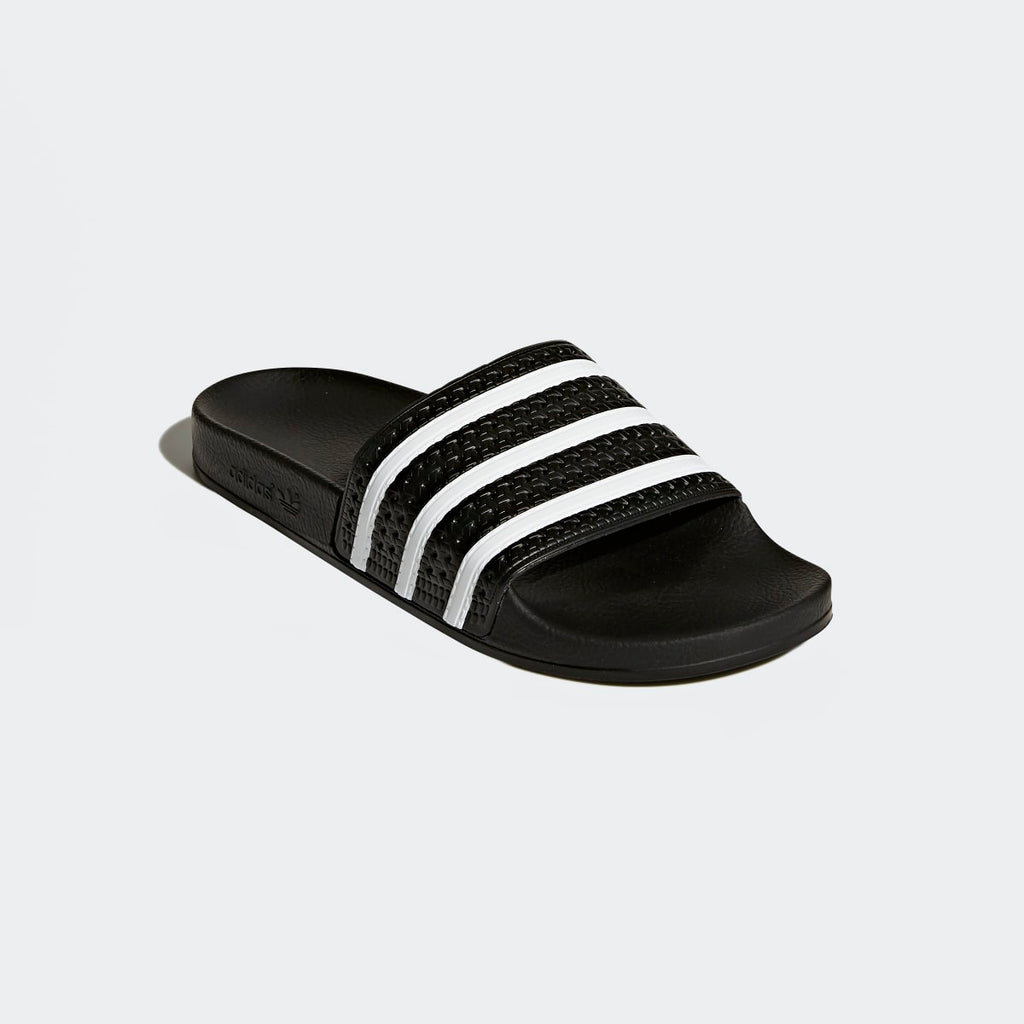 Adidas Men's Adilette Slides - Core Black / White / Core Black - Image 5