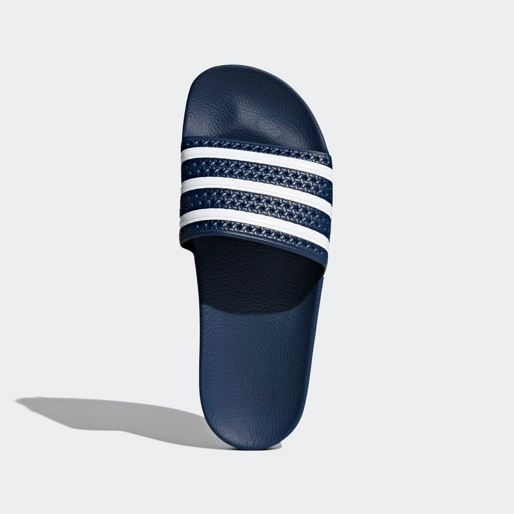 Adidas Men's Adilette Slides - Adi Blue / White / Adi Blue - Image 3