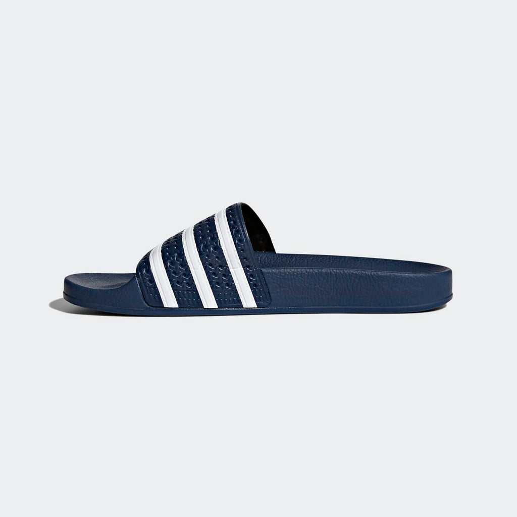 Adidas Men's Adilette Slides - Adi Blue / White / Adi Blue - Image 7
