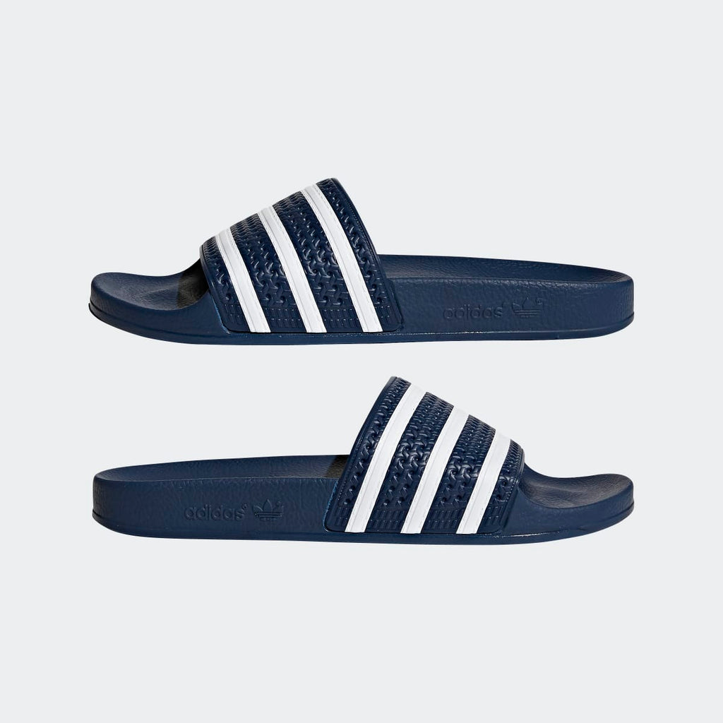 Adidas Women's Adilette Slides - Adi Blue / White / Adi Blue - Image 8