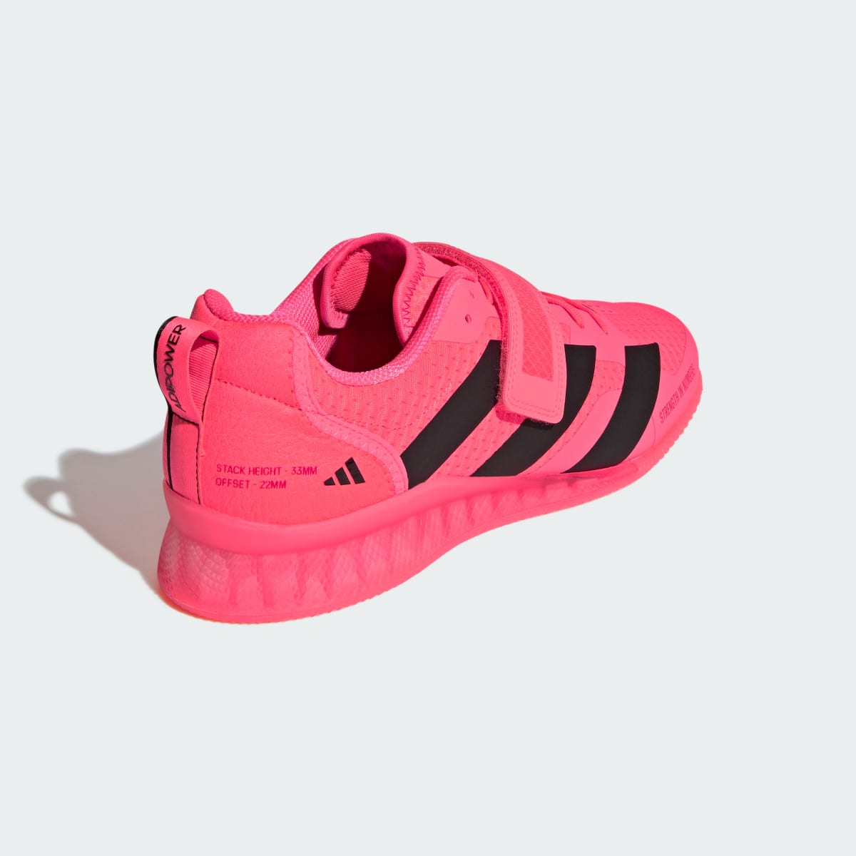 Adidas Men's Adipower Weightlifting 3 Shoes - Solar Turbo / Core Black / Pure Ruby - Image 5