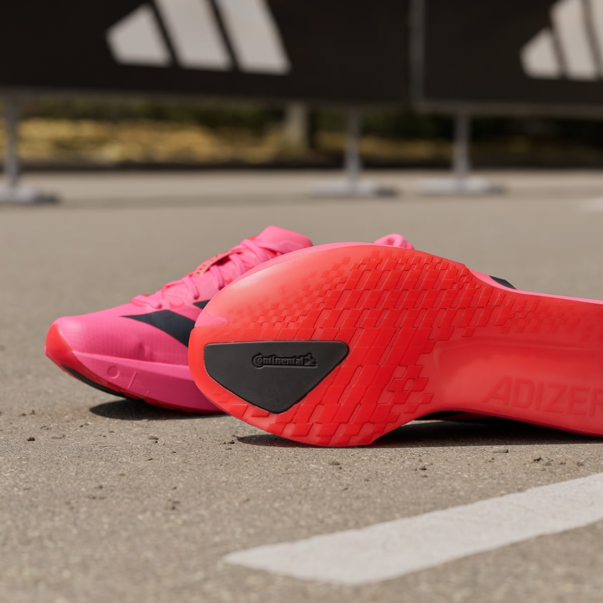 Adidas Women's Adizero Adios 9 Running Shoes - Solar Turbo / Core Black / Lucid Red - Image 11