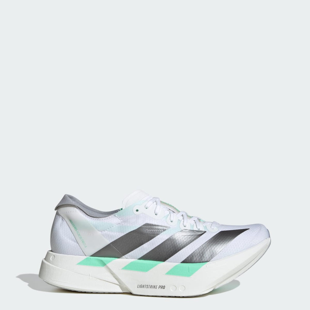 Adidas Women's Adizero Adios Pro 4 Shoes - Cloud White / Iron Metallic / Pulse Mint - Image 1