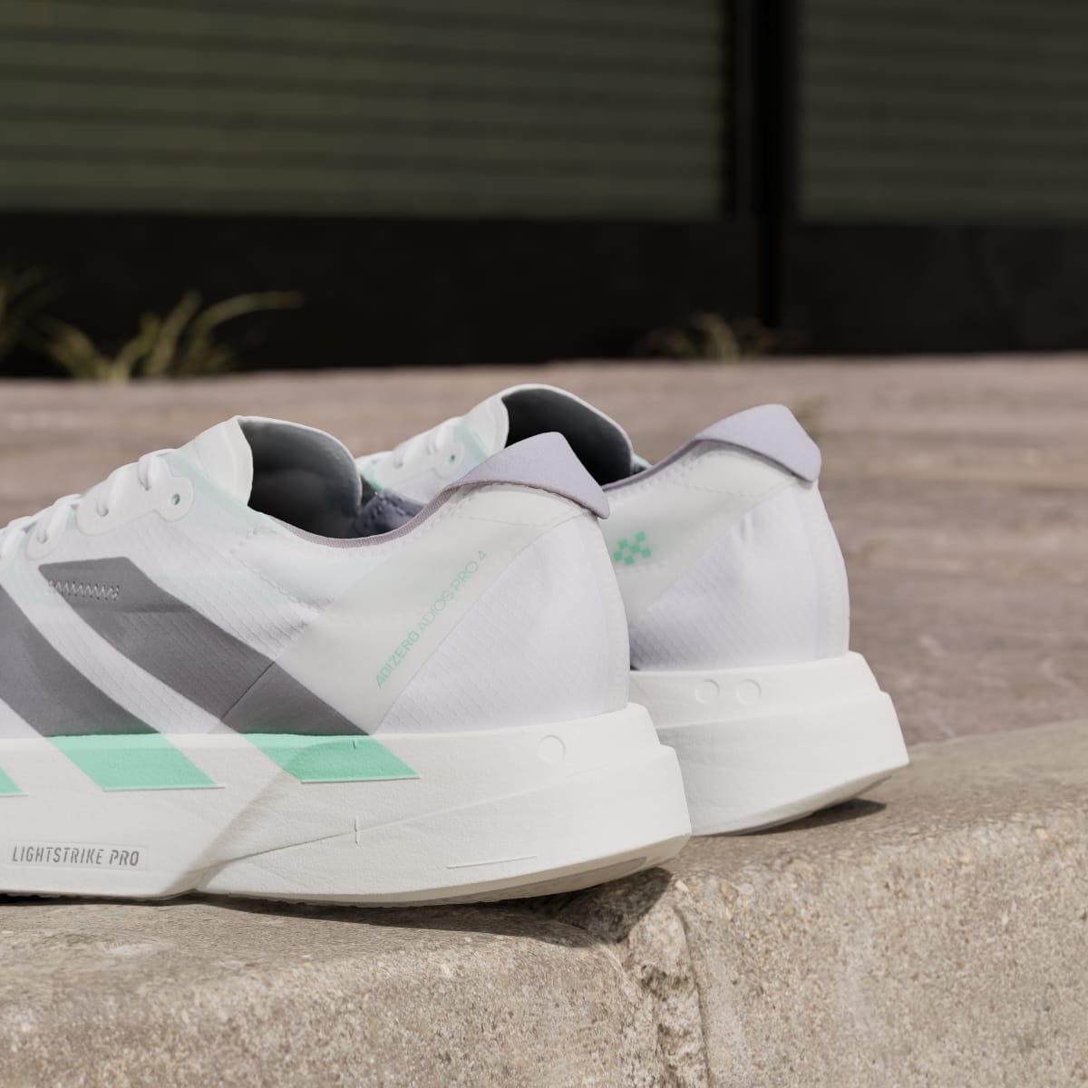 Adidas Women's Adizero Adios Pro 4 Shoes - Cloud White / Iron Metallic / Pulse Mint - Image 10