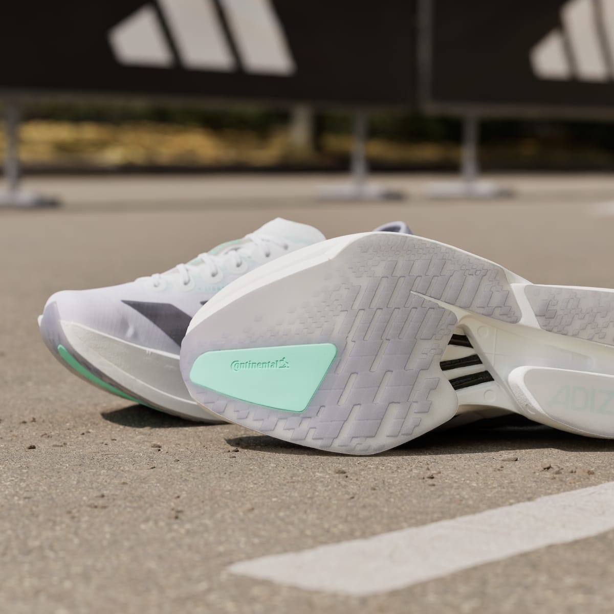 Adidas Women's Adizero Adios Pro 4 Shoes - Cloud White / Iron Metallic / Pulse Mint - Image 11