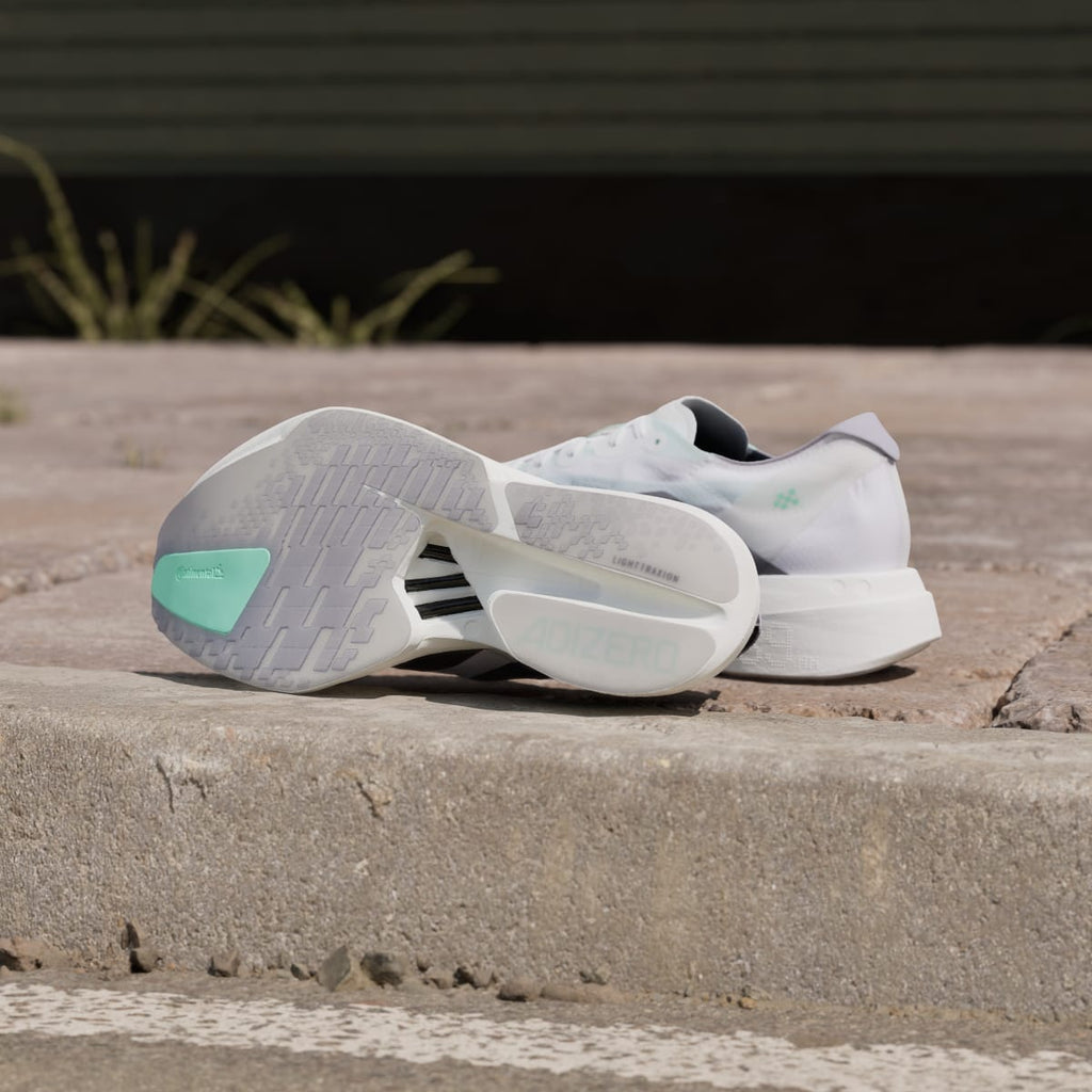Adidas Women's Adizero Adios Pro 4 Shoes - Cloud White / Iron Metallic / Pulse Mint - Image 4