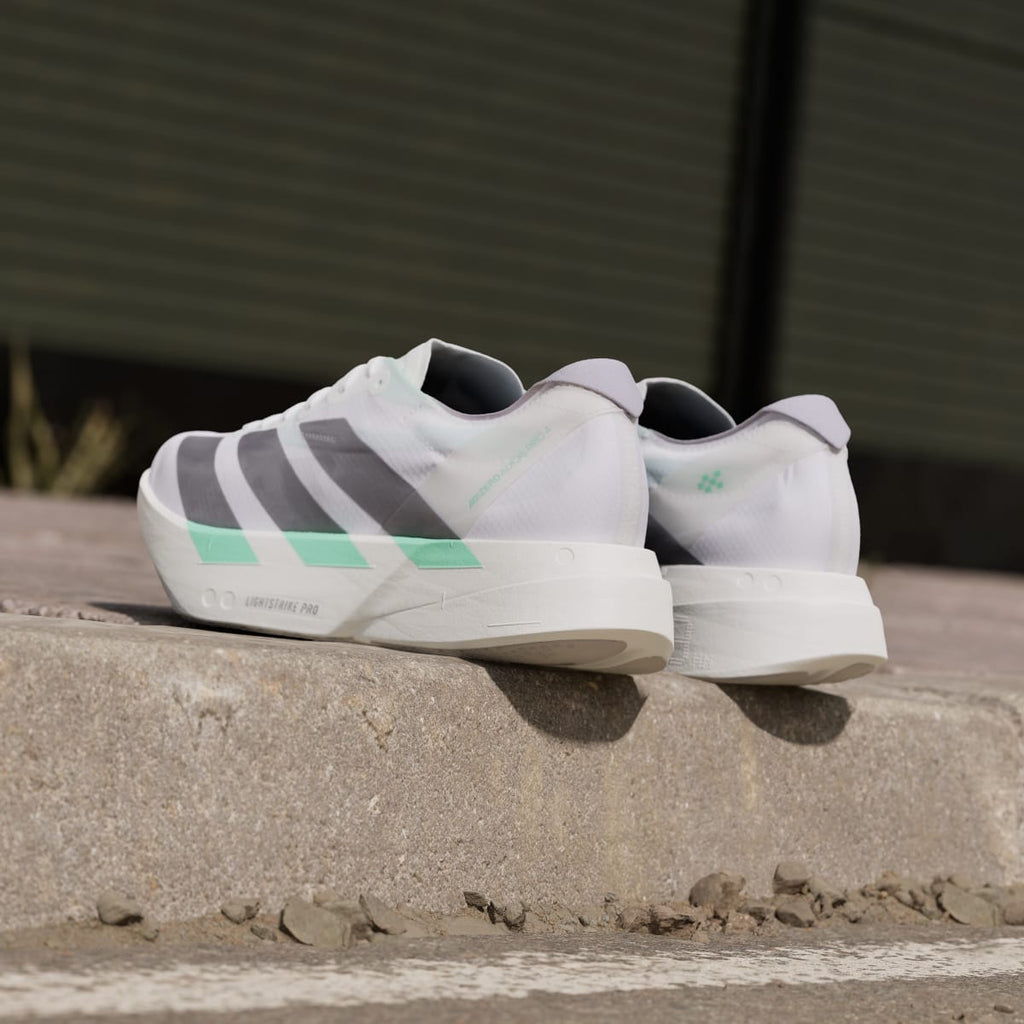 Adidas Women's Adizero Adios Pro 4 Shoes - Cloud White / Iron Metallic / Pulse Mint - Image 6