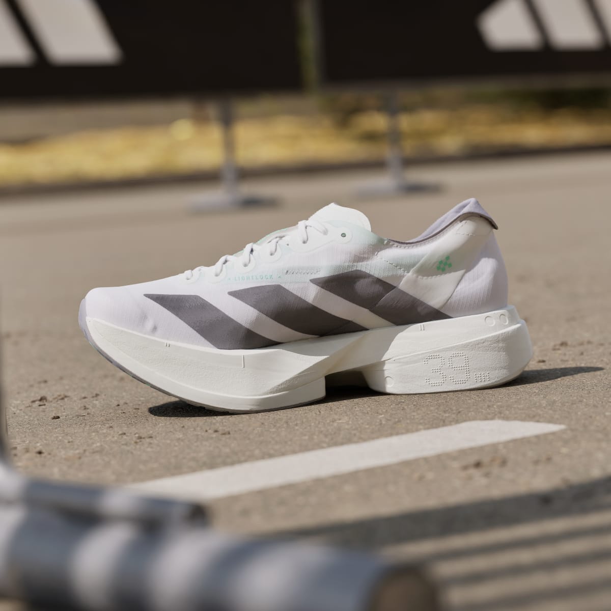 Adidas Women's Adizero Adios Pro 4 Shoes - Cloud White / Iron Metallic / Pulse Mint - Image 7