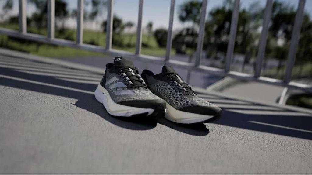 Adidas Men's Adizero Boston 12 Running Shoes - Core Black / Cloud White / Carbon - Image 2
