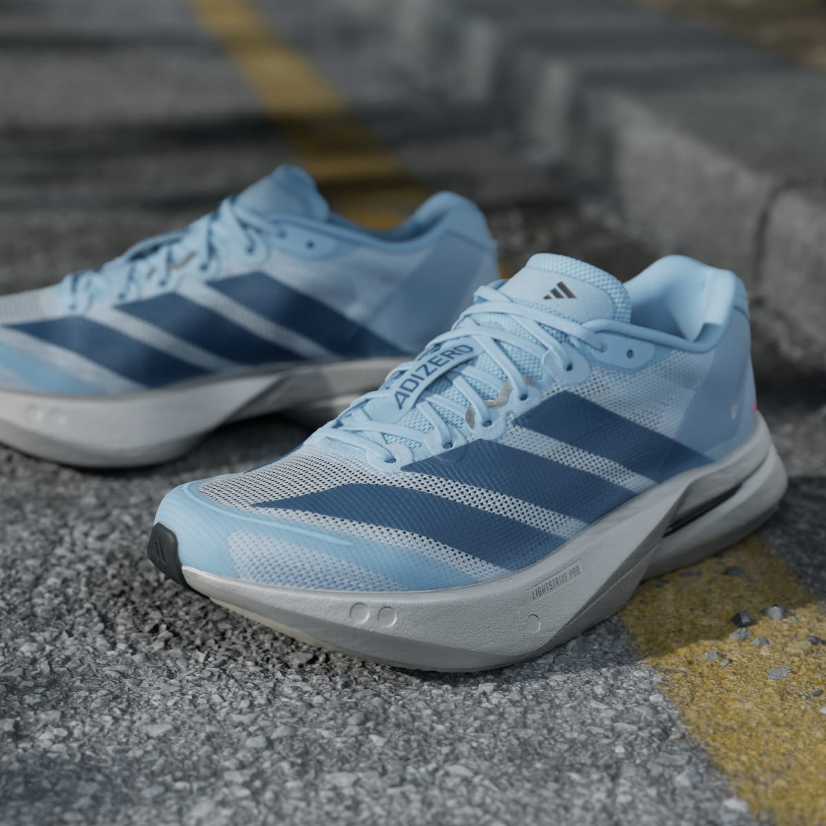 Adidas Women's Adizero Boston 13 Running Shoes - Clear Sky / Steel Rw / Silver Metallic - Image 9