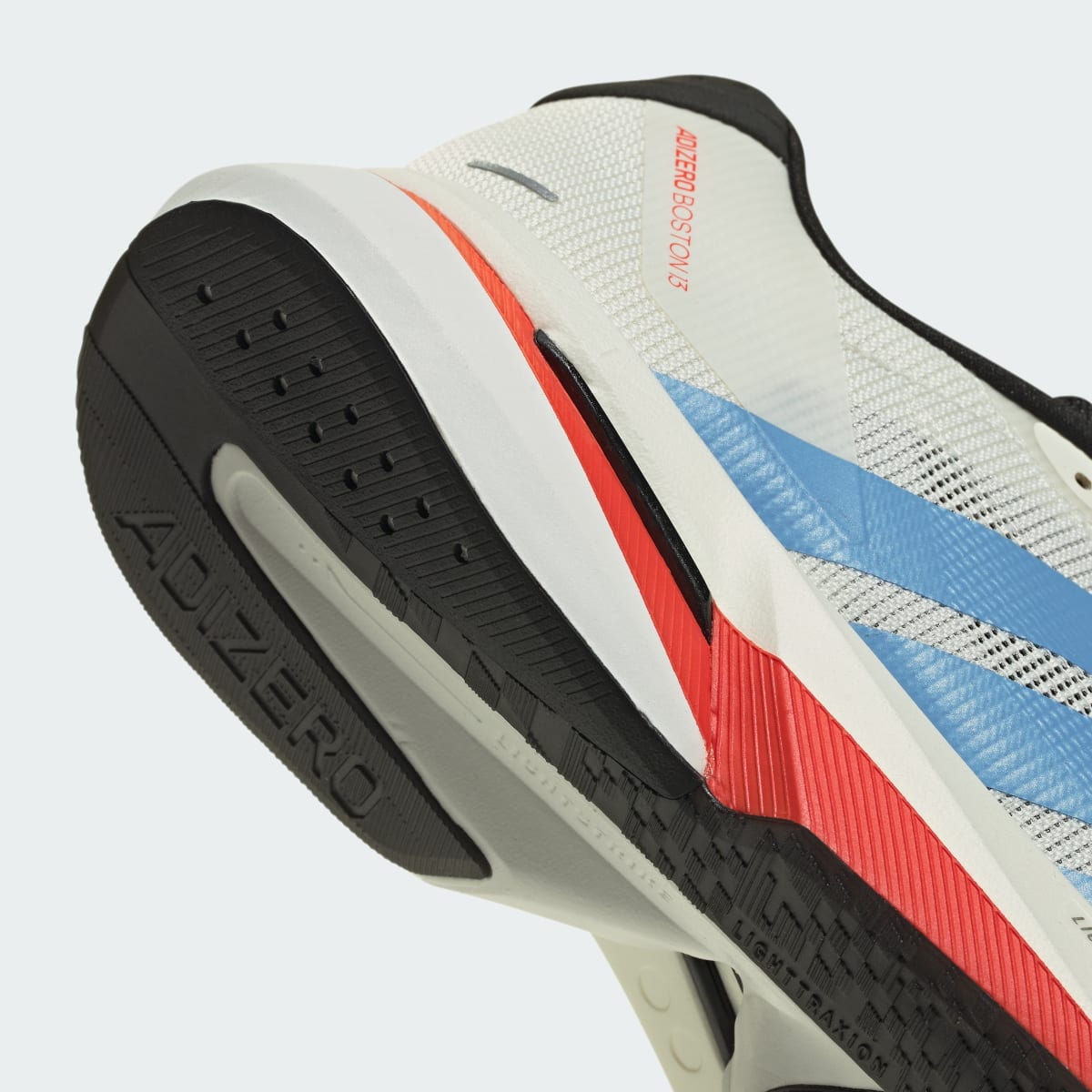 Adidas Women's Adizero Boston 13 Running Shoes - Off White / Light Blue / Gold Metallic - Image 8