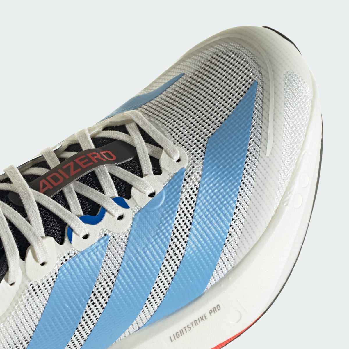 Adidas Women's Adizero Boston 13 Running Shoes - Off White / Light Blue / Gold Metallic - Image 9