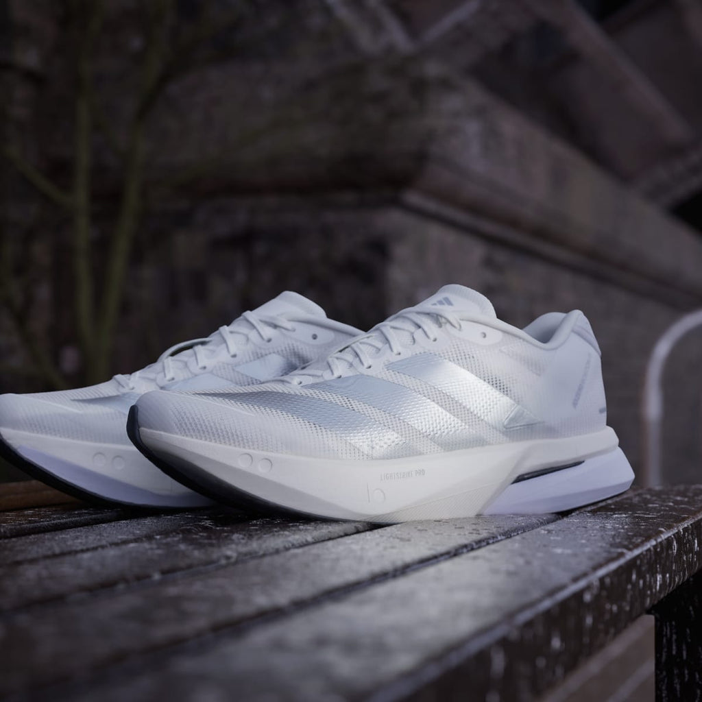 Adidas Women's Adizero Boston 13 Shoes - Cloud White / Matte Silver / Dash Grey - Image 10