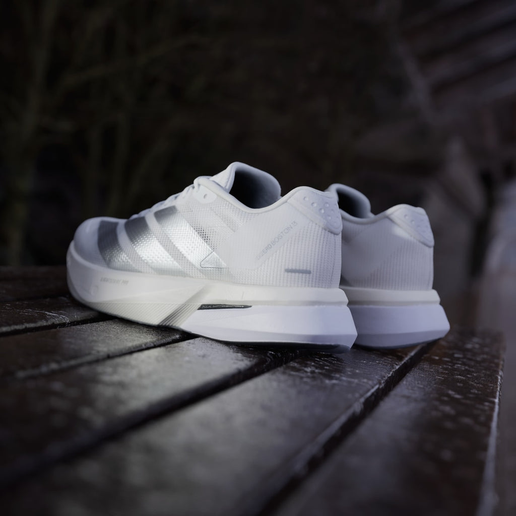 Adidas Women's Adizero Boston 13 Shoes - Cloud White / Matte Silver / Dash Grey - Image 6