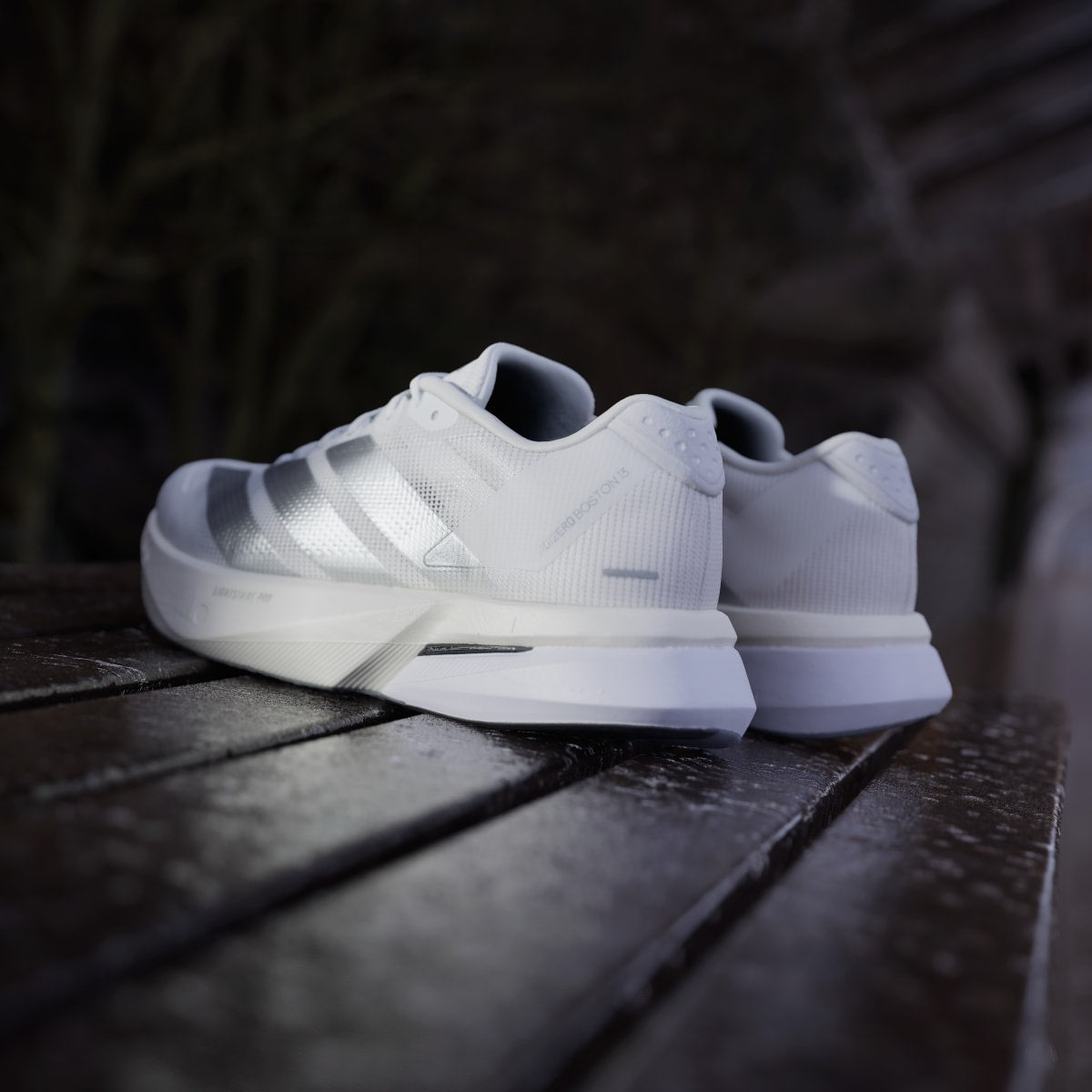 Adidas Women's Adizero Boston 13 Shoes - Cloud White / Matte Silver / Dash Grey - Image 6