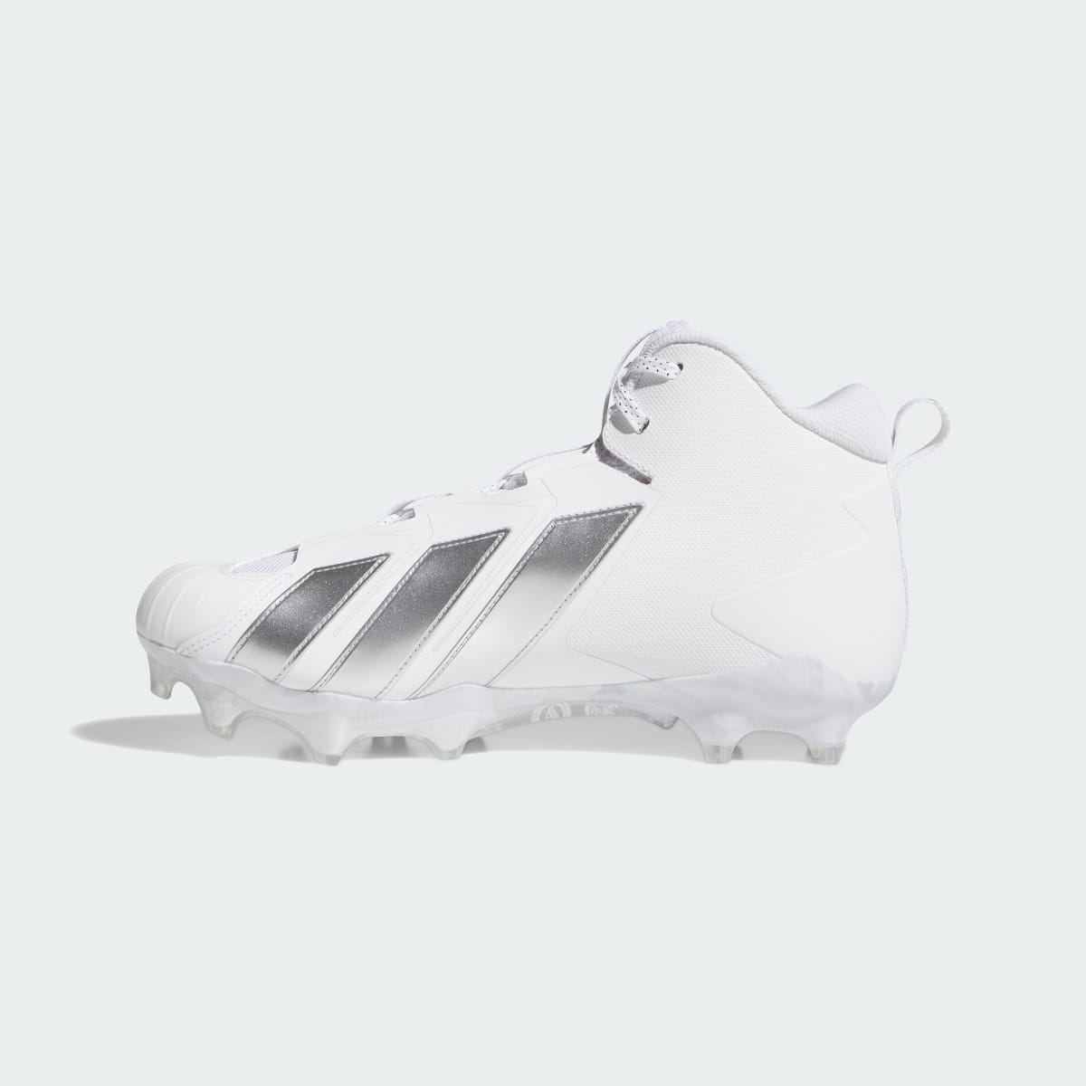 Adidas Women's Adizero Chaos II SMU Football Lineman Cleats - Cloud White / Silver Metallic / Cloud White - Image 6