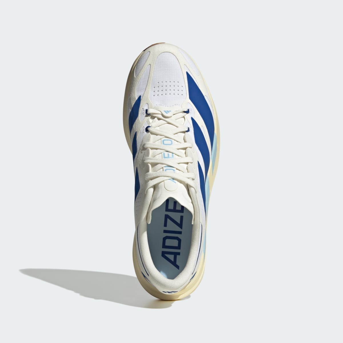 Adidas Men's Adizero EVO SL EXO SUEDE Shoes - Cloud White / Collegiate Royal / Clear Sky - Image 2