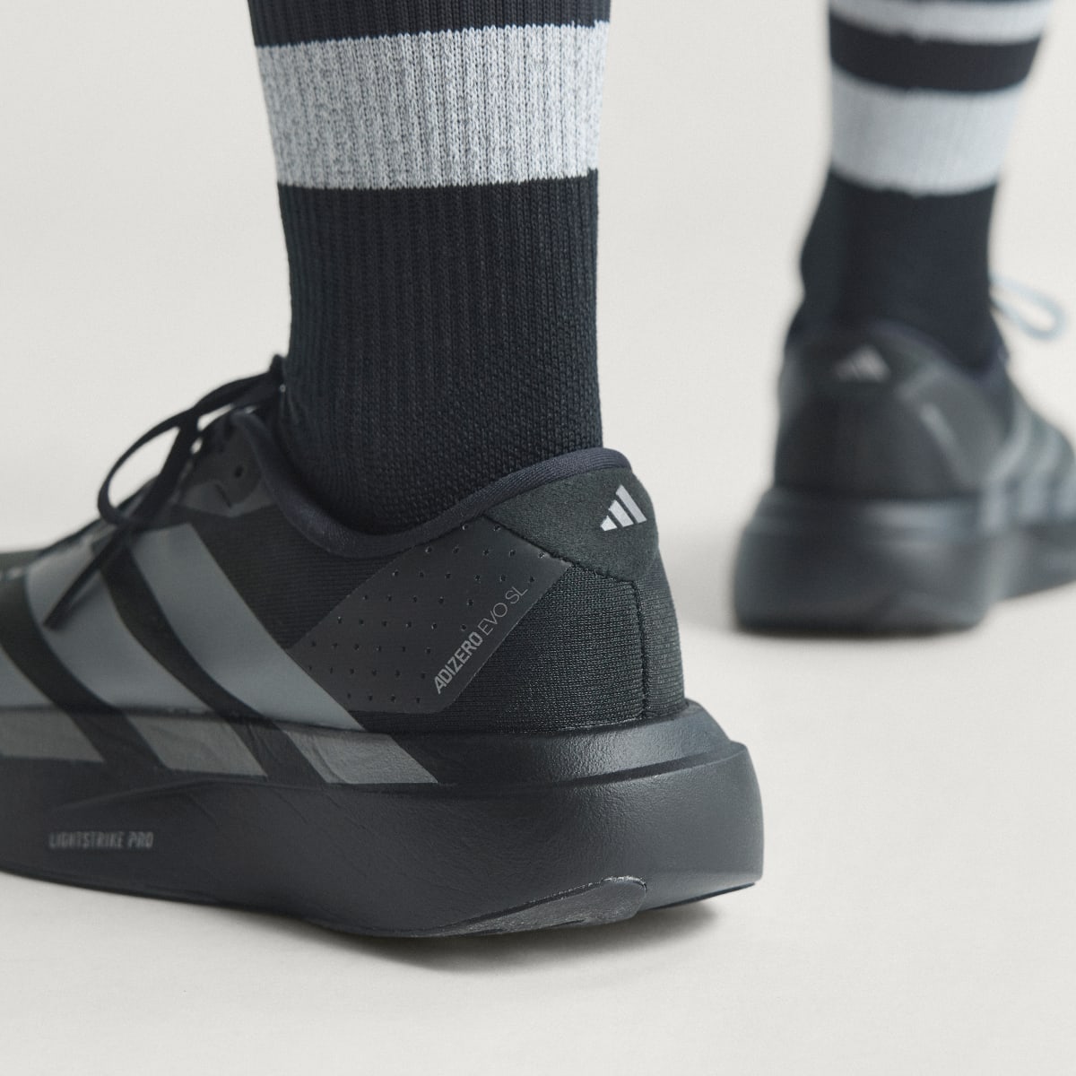 Adidas Women's Adizero EVO SL Shoes - Core Black / Iron Metallic / Core Black - Image 6