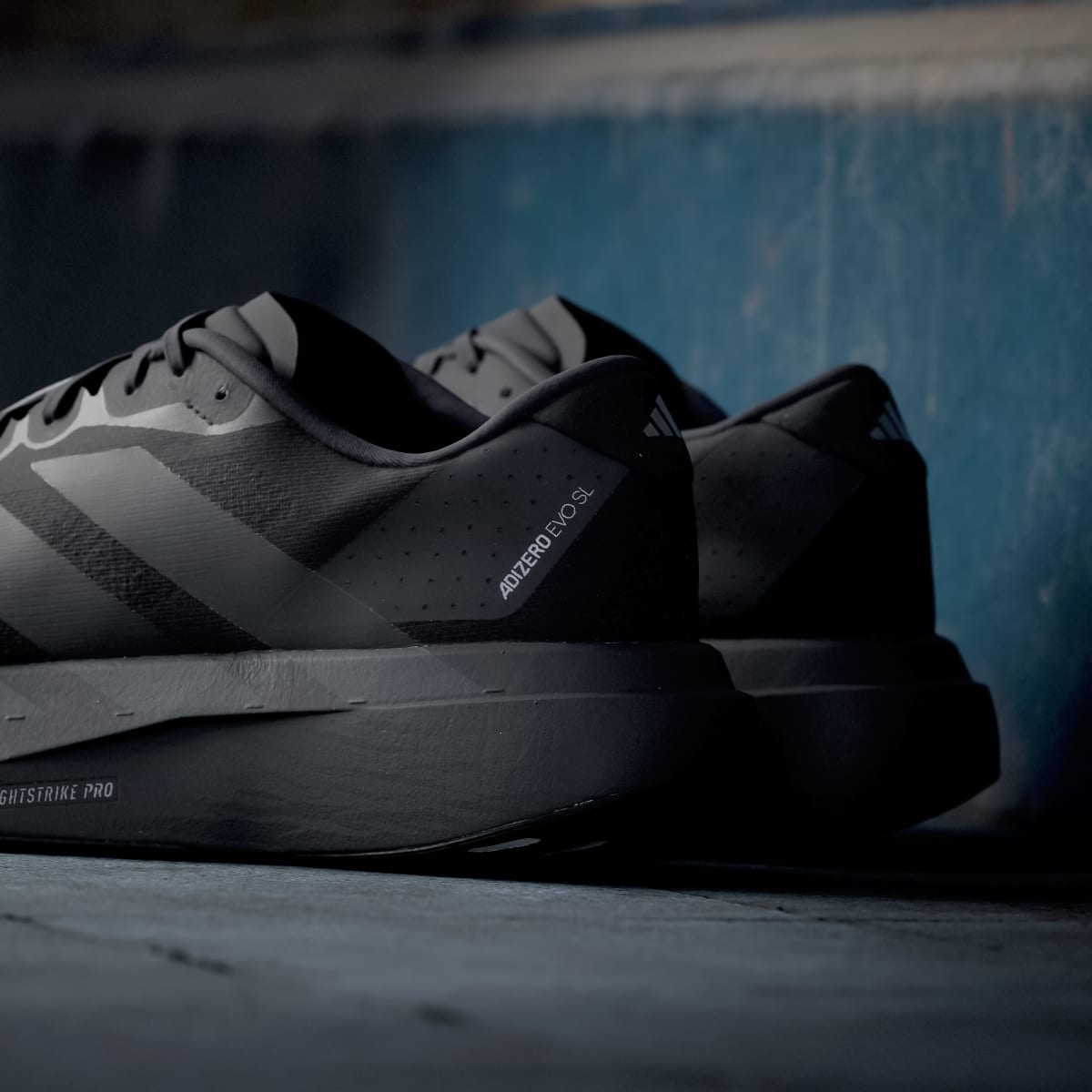 Adidas Men's Adizero EVO SL Shoes - Core Black / Core Black / Iron Metallic - Image 10