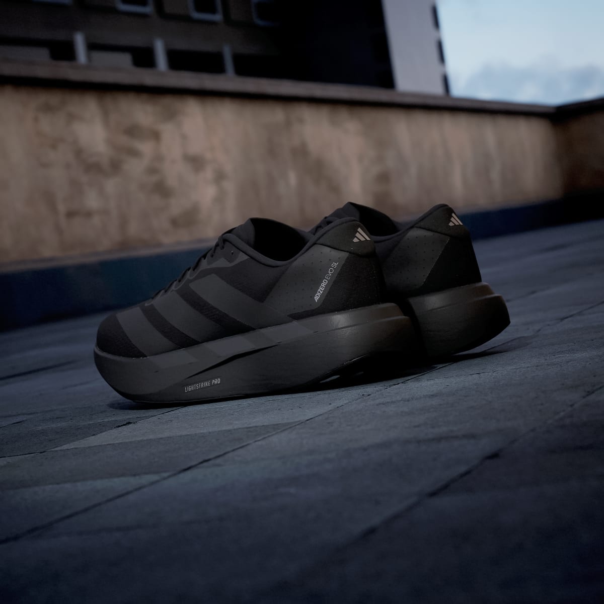 Adidas Men's Adizero EVO SL Shoes - Core Black / Core Black / Iron Metallic - Image 6