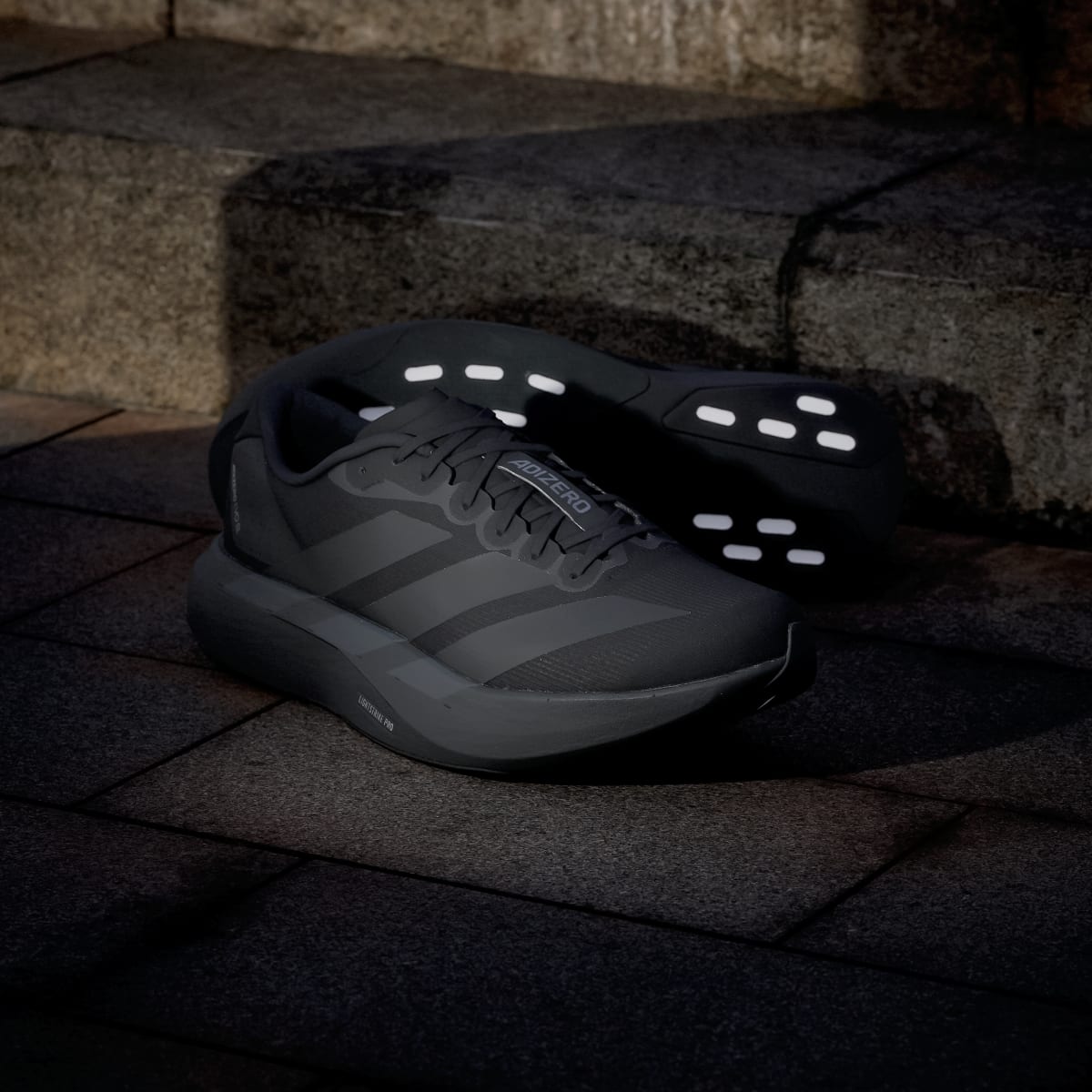 Adidas Men's Adizero EVO SL Shoes - Core Black / Core Black / Iron Metallic - Image 8