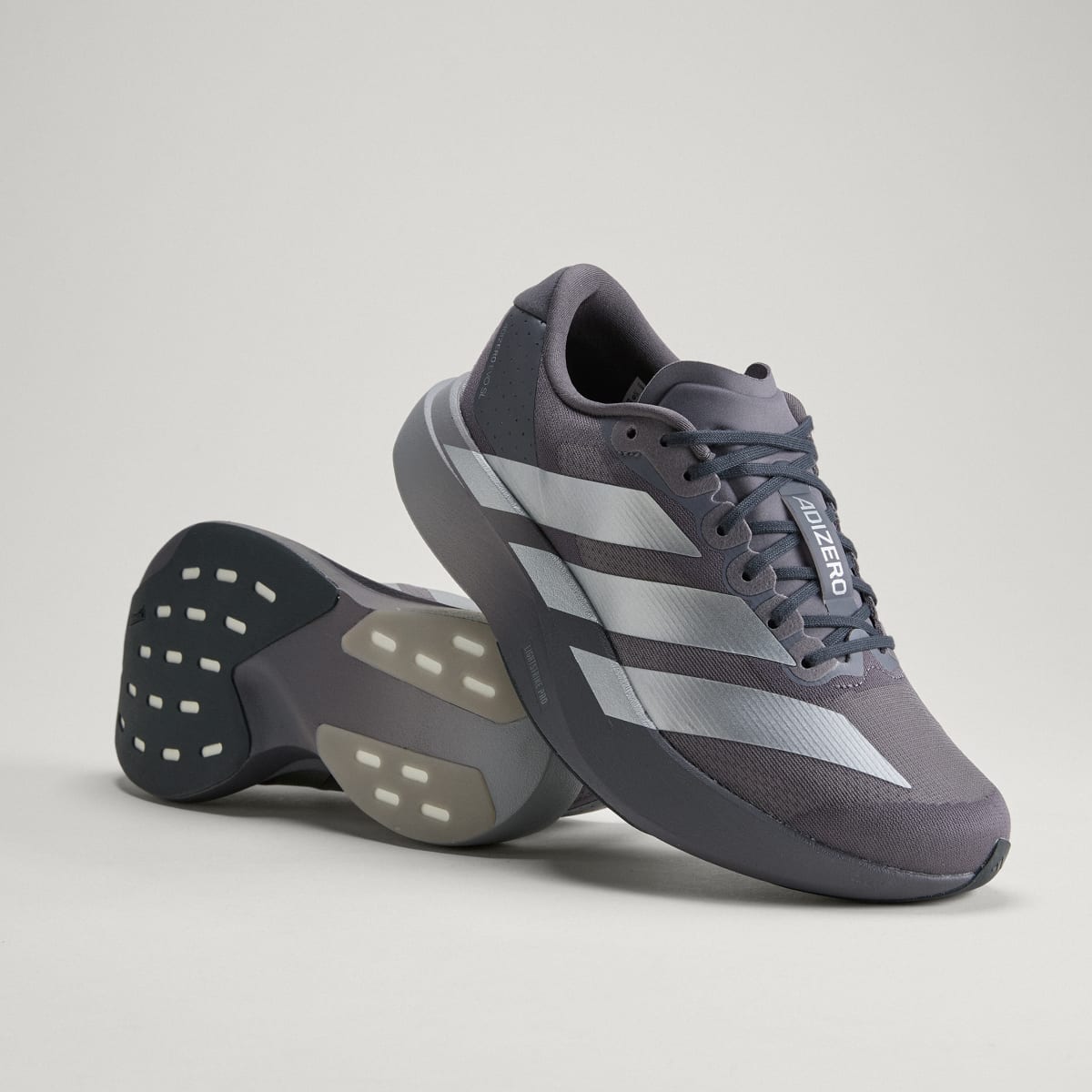 Adidas Men's Adizero EVO SL Shoes - Grey Strata / Silver Metallic / Light Granite - Image 1