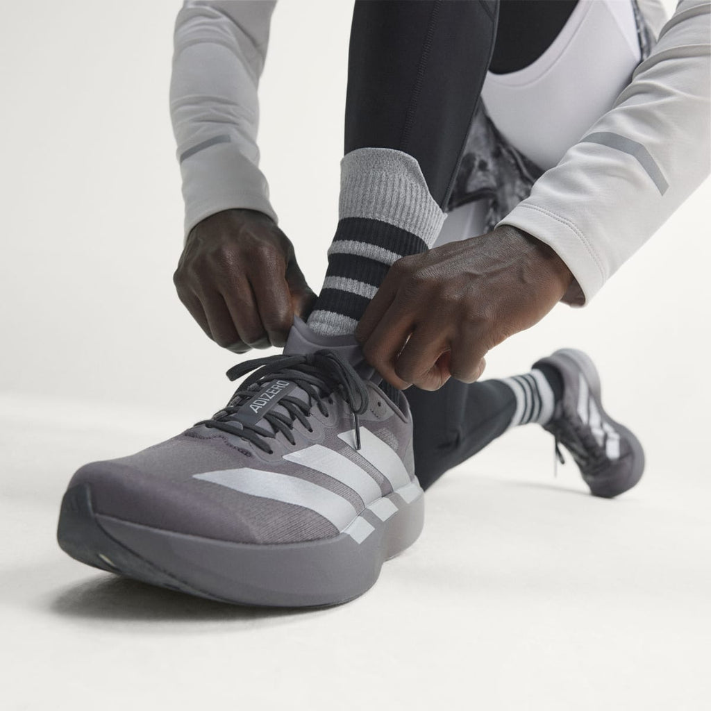 Adidas Men's Adizero EVO SL Shoes - Grey Strata / Silver Metallic / Light Granite - Image 6