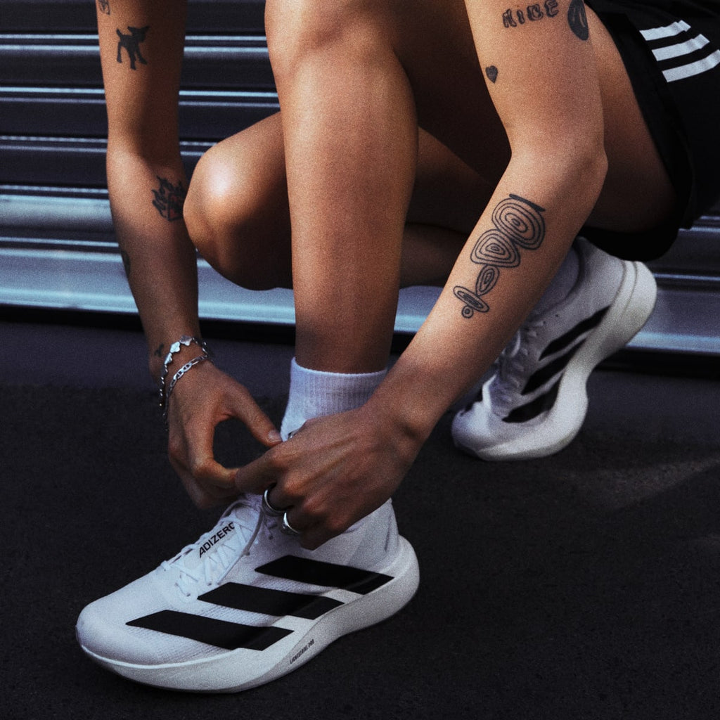 Adidas Women's Adizero EVO SL Shoes - Cloud White / Core Black / Cloud White - Image 13