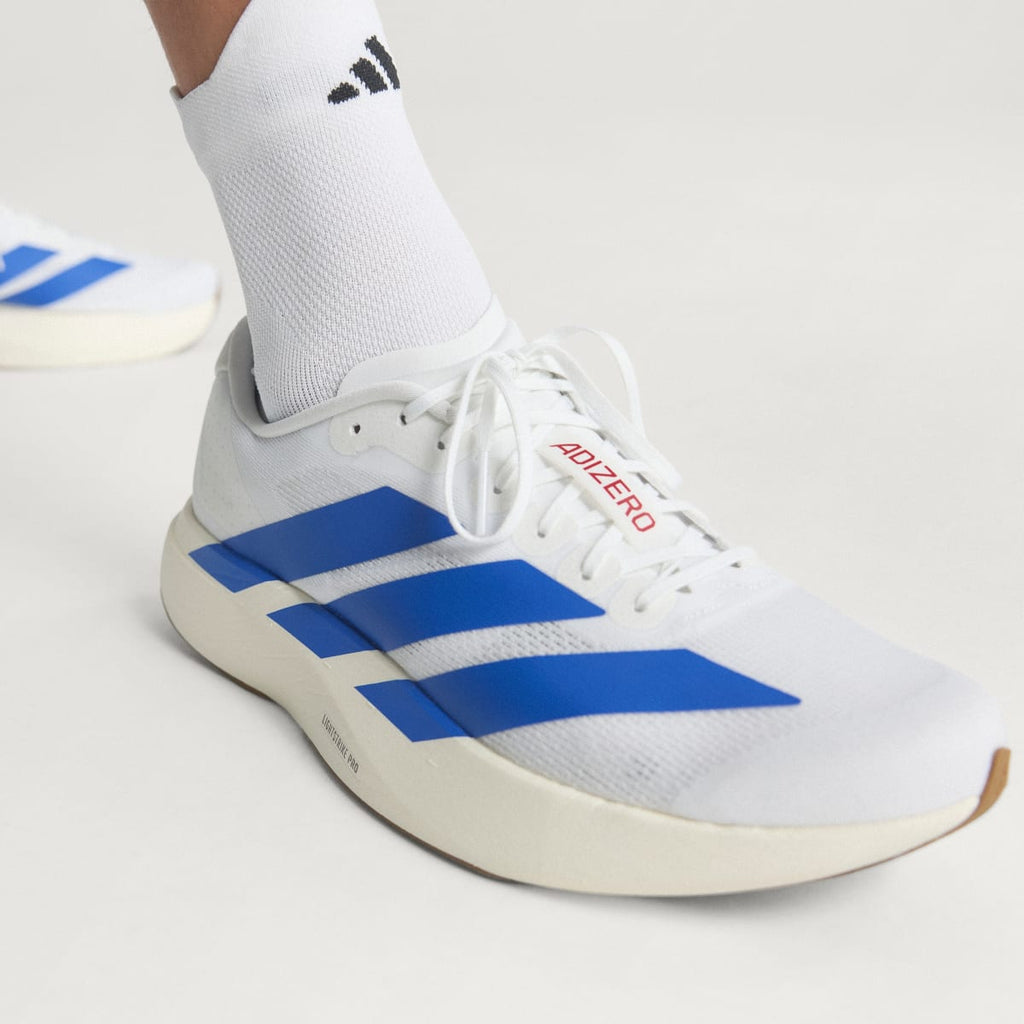 Adidas Men's Adizero EVO SL Shoes - Cloud White / Royal Blue / Pure Ruby - Image 7