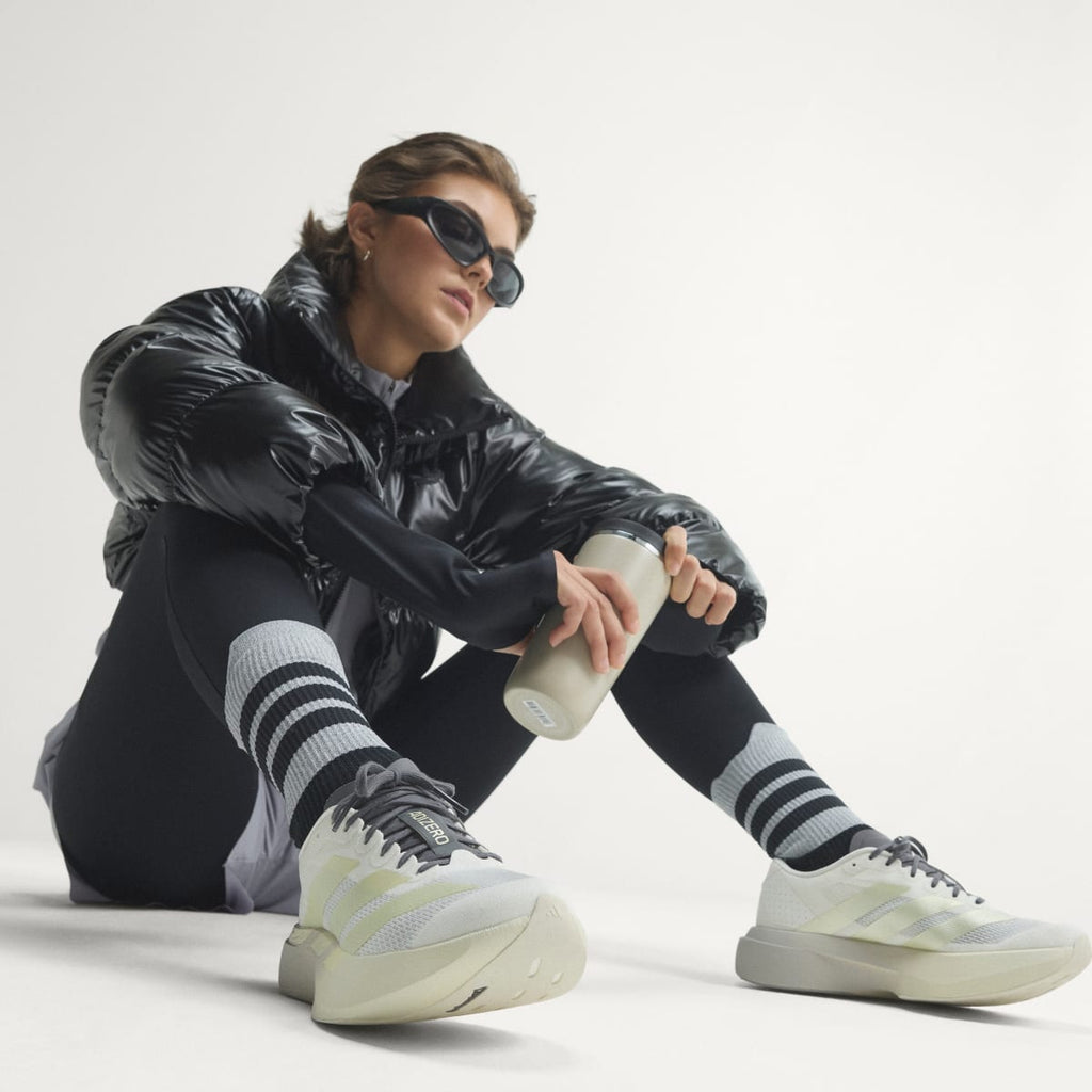 Adidas Women's Adizero EVO SL Shoes - Off White / Ice Gold Met. / Granite - Image 9