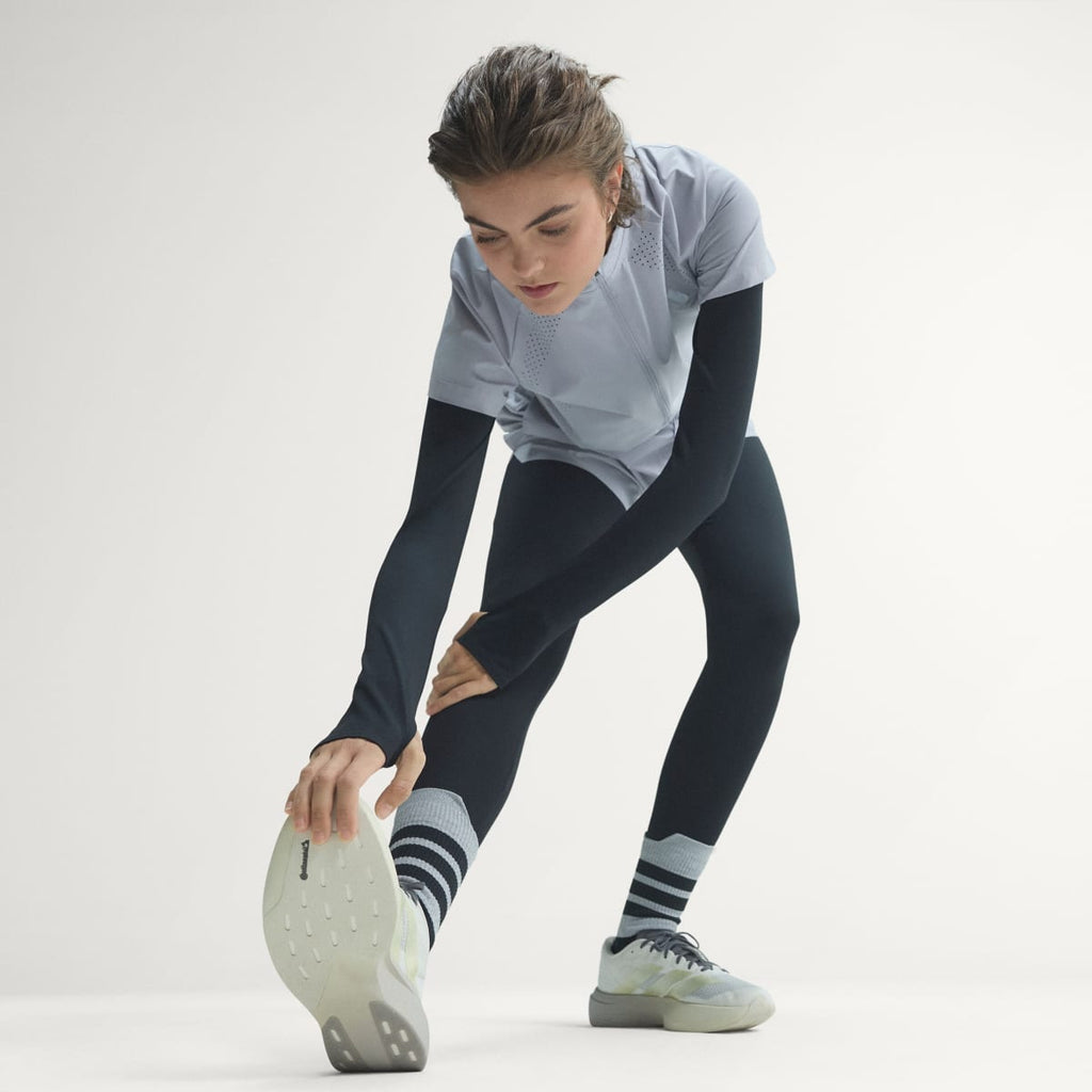 Adidas Women's Adizero EVO SL Shoes - Off White / Ice Gold Met. / Granite - Image 5