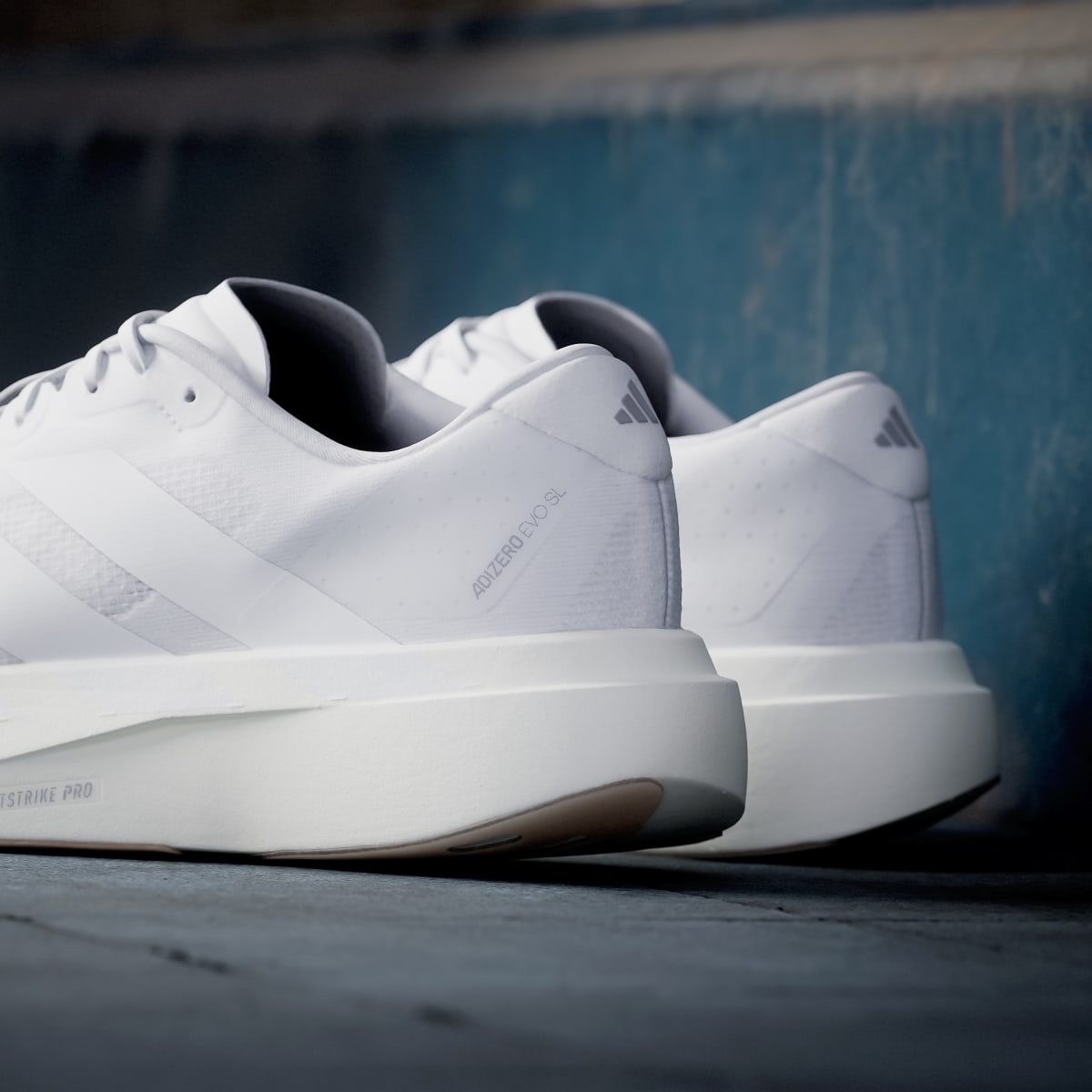 Adidas Men's Adizero EVO SL Shoes - Cloud White / Cloud White / Warm Sandstone - Image 10