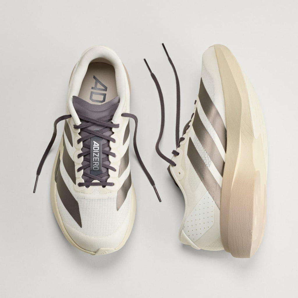 Adidas Men's Adizero EVO SL Shoes - Off White / Aurora Coffee Met. / Matte Silver - Image 4