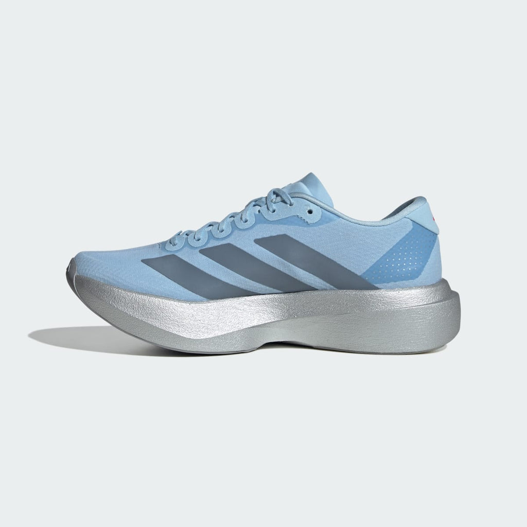 Adidas Women's Adizero EVO SL Woven Running Shoes - Clear Sky / Grey Two / Silver Metallic - Image 6