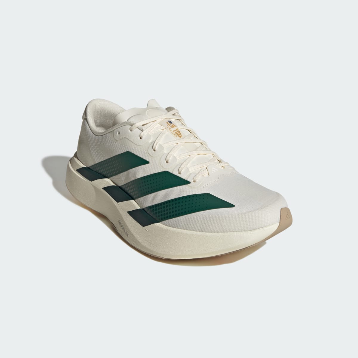 Adidas Men's Adizero EVO SL Woven Running Shoes - Off White / Collegiate Green / Royal Blue - Image 4