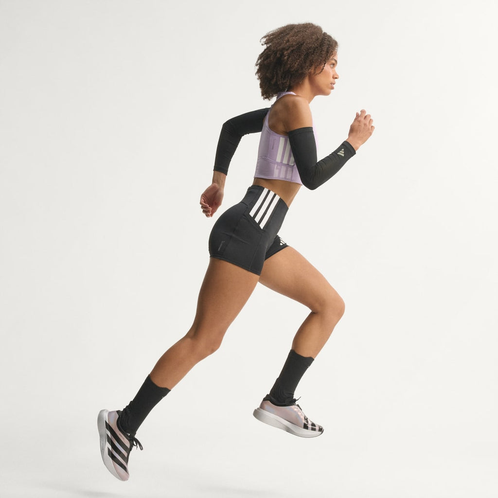 Adidas Women's Adizero EVO SL ZIP Shoes - Silver Metallic / Core Black / Halo Silver - Image 7