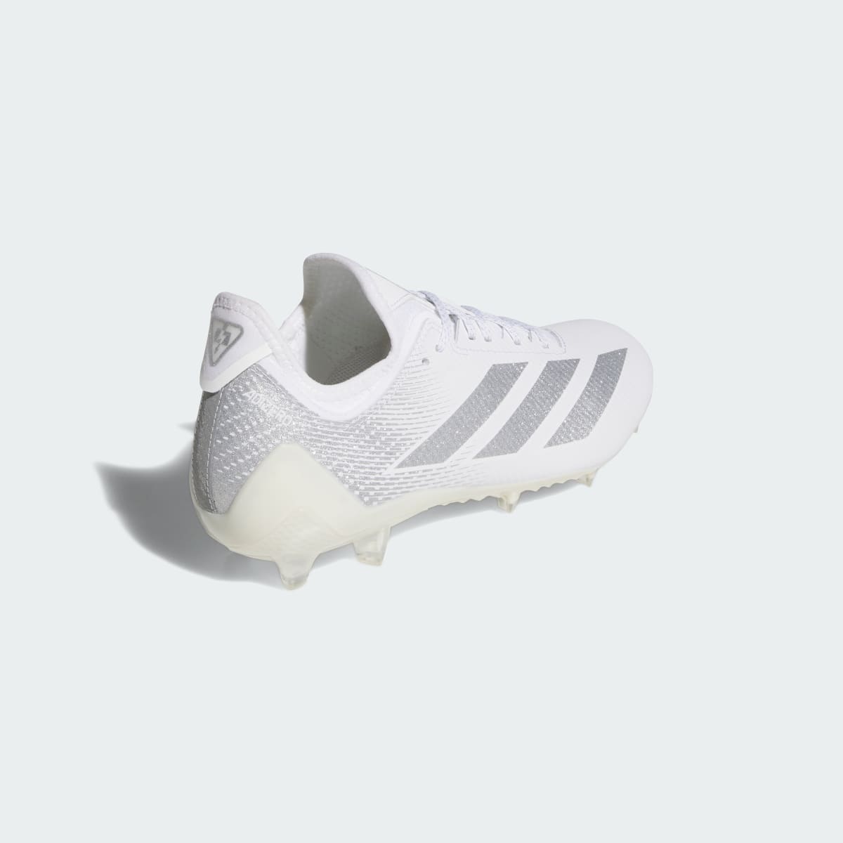 Adidas Men's Adizero Electric.1 II Football Cleats - Cloud White / Silver Metallic / Cloud White - Image 5