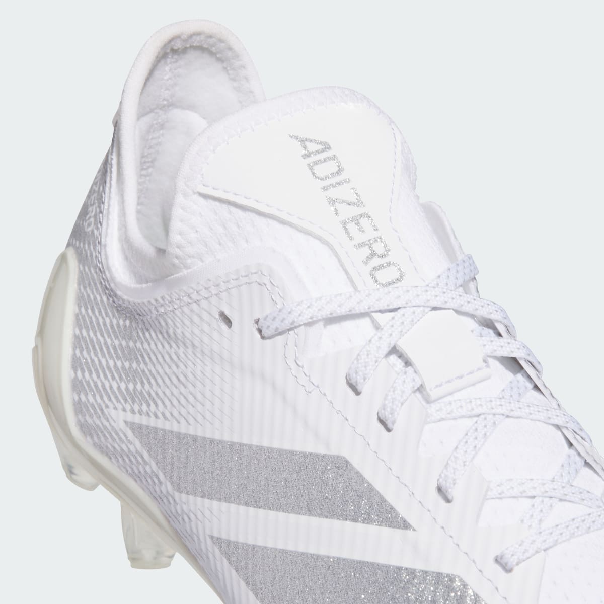 Adidas Women's Adizero Electric.1 II Football Cleats - Cloud White / Silver Metallic / Cloud White - Image 8