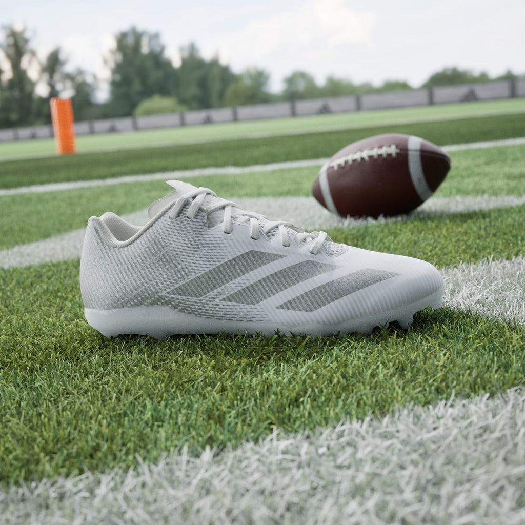 Adidas Men's Adizero Electric.2 II Football Cleats - Cloud White / Silver Metallic / Cloud White - Image 3